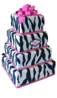 Zebra BeDazzled Cake